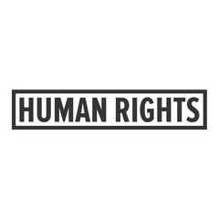 Human rights text in black