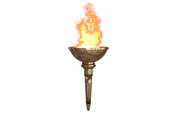 Close up of burning flaming torch