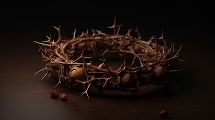 Crown of thorns, Good friday concept. Generative ai