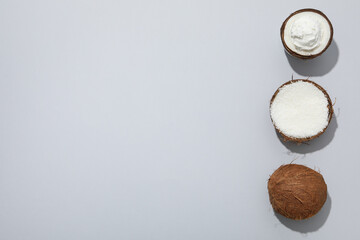 Summer dessert - ice cream, ice cream with coconut