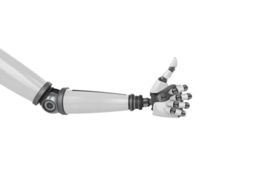 Foto op Aluminium Shiny robot hand with gesturing © vectorfusionart