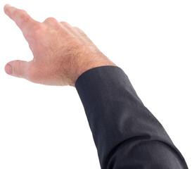 Businessman pointing with his finger