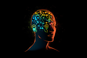 A logo that express the dangers of ai, Generative AI