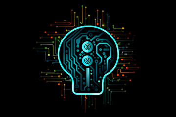 A logo that express the dangers of ai, Generative AI