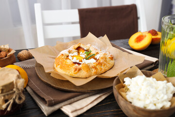 Fruit galette, composition for tasty food concept