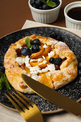 Fruit galette, composition for tasty food concept