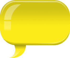 Graphic image of yellow speech bubble symbol