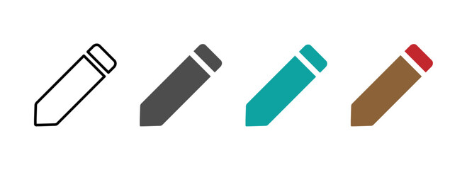 Edit pen vector icons set