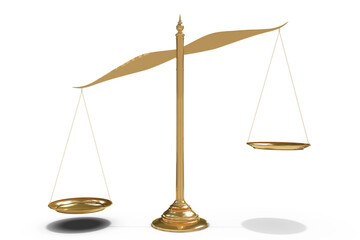 Illustration of golden justice scales