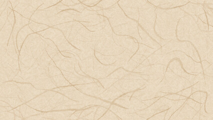 太い繊維の入った和紙風の背景・テクスチャー素材　8K UHDサイズ　明るいベージュ・薄い茶色B