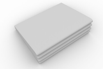 Computer graphic image of blank paper stack