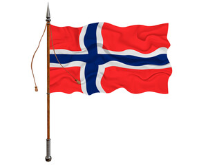 National flag of Bouvet islandBackground  with flag of Bouvet island