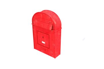 Wandcirkels aluminium Illustrative image of red letterbox  © vectorfusionart