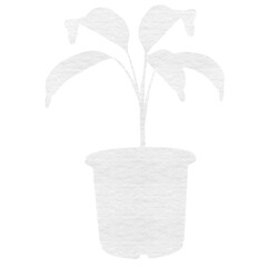 Digital composite image of potted plant