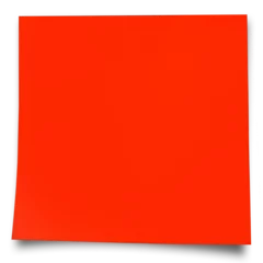 Rolgordijnen Red adhesive note © vectorfusionart