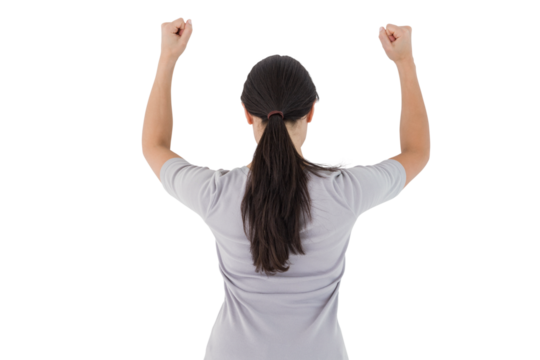 Depressed woman standing back to camera