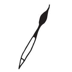 Obraz premium Pen over white background
