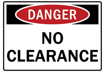 Watch your head warning sign and labels no clearance