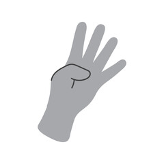 Hnad Gesture Doodle Element