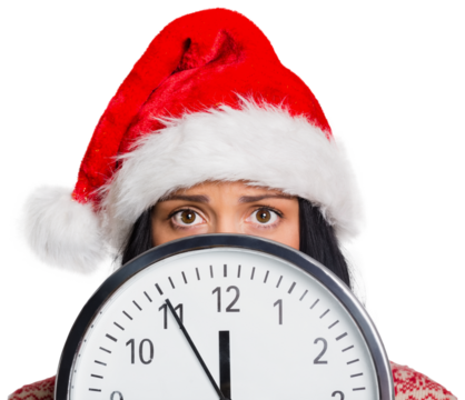 Woman worried at the time - Powered by Adobe