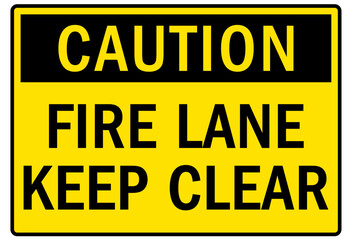 Keep area clear safety sign and labels fire lane keep clear