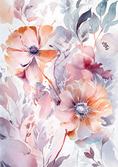 Delicate and Feminine flowers, Detailed, Vivid, Realistic Floral Illustrations