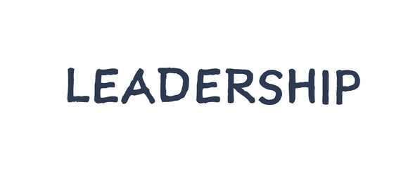 Digital composite image of leadership text