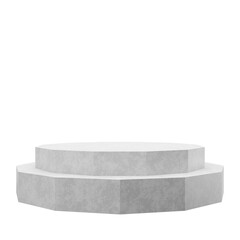 Hexagon Concrete Podium stand product showcases. cosmetic products