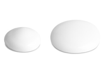 Drops of cream isolated on a white background.