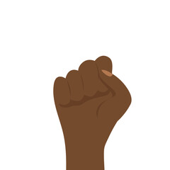 Fist African hand. Symbol of power. 