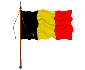 National Flag of Belgium. Background  with flag  of Belgium.