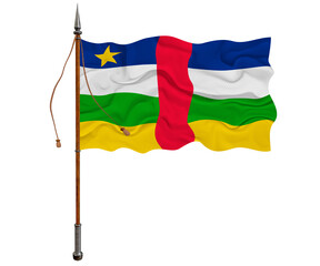 National flag ofCentral Arican Republic. Background  with flag ofCentral Arican Republic