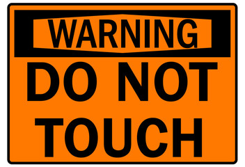 Hot warning sign and labels do not touch