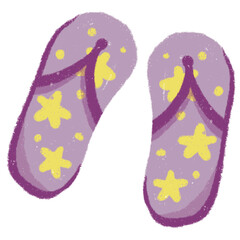 flip flops cartoon pastel