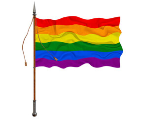 National Flag of Gay Pride. Background  with flag of Gay Pride