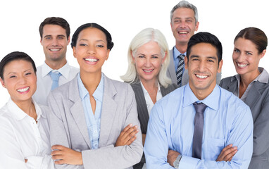 Business people looking at camera with arms crossed