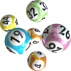 Fototapeta premium Lottery balls with numbers