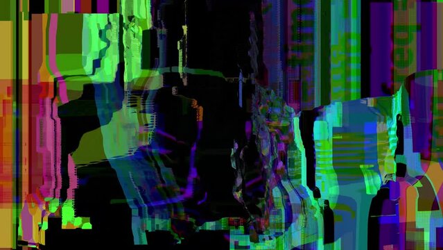 Vertical FX TV Glitch Damage Transitions Overlay Pack