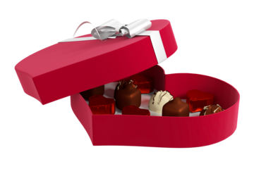 Heart shaped box of candy
