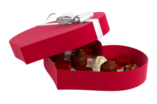 Heart shaped box of candy