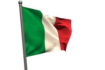 Italy flag on pole