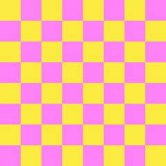 Modern retro checkered seamless pattern. Chessboard ornament. Digital paper. Y2k groovy repeat pattern.