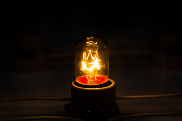 Incandescent lamps are screwed to the shades and the shades are connected with wires in the network...