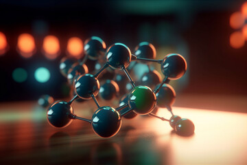 Colorful 3D Illustration depicting Molecular Level Oxygen Reduction Process