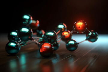 Colorful 3D Illustration depicting Molecular Level Oxygen Reduction Process - obrazy, fototapety, plakaty