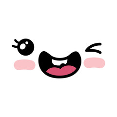 Cute Emoticon Face Doodle