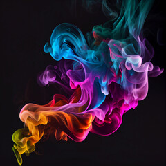 Obraz na płótnie Canvas Acrylic colors colorful smoke on white background. Generative AI.
