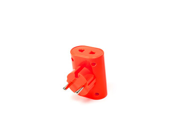 Electric tee plastic orange, for connecting various devices.
