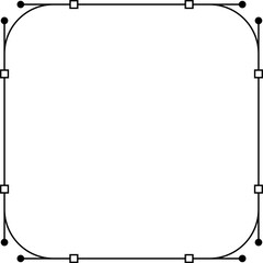 Obraz premium Geometric Frames with Bezier Curve