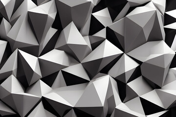 Grey Abstract Background Low Poly Style